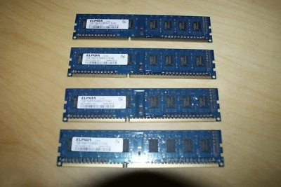 ELPIDA 1GB 1RX8 PC3-8500U RAM Module - EBJ10UE8BDF0-AE-F - SET OF 4 - Image 1 of 2