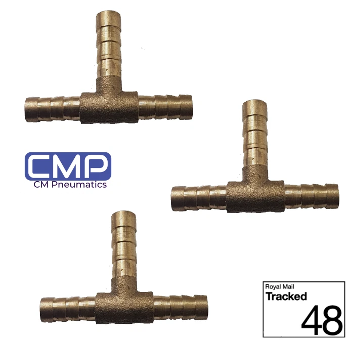 COYOTE MOON 6X8X6 T-piece Tee Reducing Barb Pneumatic Hose Joiner Tee Barbed Splicer 3Pcs
