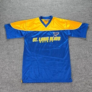 St Louis Blues Jersey Mens Medium Blue Yellow V-Neck NHL Hockey Sports - Picture 1 of 6