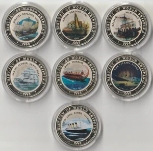 LOTE COLECCIÓN MDS SOMALIA 7x25 chelines 1998 "una historia del envío mundial" - Imagen 1 de 2
