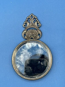 Vintage Denmark Repousse Spiegel Handtasche Deko Silber Metall  - Bild 1 von 5