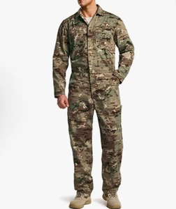 CQR Men's Long Sleeve Zip-Front Coverall, Twill Stain & Resistant 2XL - Picture 1 of 6