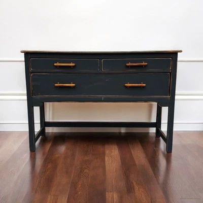 Beautiful Antique Distressed Buffet, Server, Sideboard, Blue Furniture, Wood - Image 1 of 4