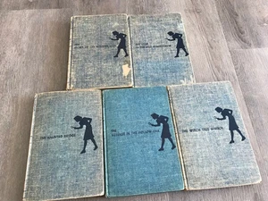 5 Nancy Drew Mystery Books MIXED LOT 'blue tweed' ' - Foto 1 di 24