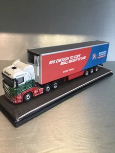 1/76 Eddie Stobart Scania Truck And Code 3 Broughtons Transport Trailer - Picture 1 of 6