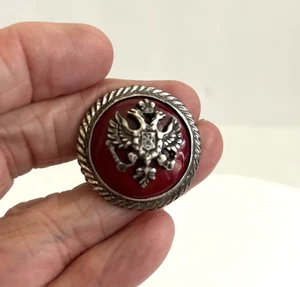 Fattorini & Son Britain sterling silver  double headed Eagle single cufflink - Picture 1 of 6