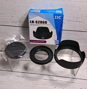 JJC LH-S2860 Paralume paralume per obiettivo tulipano petalo nero, compatibile con Sony FE 28-60mm - Foto 1 di 10