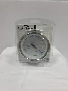 Faria Chesapeake White Ss 4" Synch Dual Gas & Var Rat Alt - Picture 1 of 5