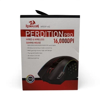 Redragon M901P-KS RGB Wireless Gaming Mouse 16K DPI, 16 Buttons, Rechargeable - Image 1 of 4