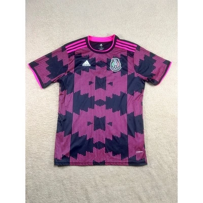 Camiseta de fútbol Adidas Selección Nacional de México AEROREADY negra rosa para hombre XL Foto 1 de 4