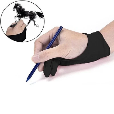 Artist Drawing Glove 2 Finger Painting Digital Tablet Writing Anti-Fouling Glove - Image 1 of 4