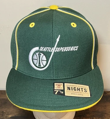 Gorra ajustada Reebok Seatle Supersonics Hardwood Classics Nights 2003-2004 7 1/8 Foto 1 de 4