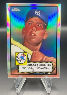 Topps 2021 cromo Mickey Mantle SP-1 platino reimpresión refractor novato Foto 1 de 2