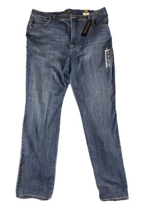 Lee Jeans Womens 18 Long Blue Relaxed Fit Straight Leg Med Wash High Rise NWT - Bild 1 von 14
