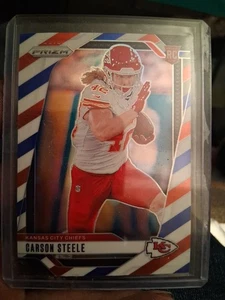 2024 Panini Prizm "Red/White/Blue Prizm" Carson Steele #377 - Picture 1 of 2