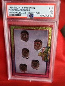 1994 Mighty Morphin Power Rangers Series 1 Hobby Foils Power Morphers #15 PSA 5 - Picture 1 of 3