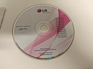 LG LED TV Original Owner's Manual CD Disc 32LN530B 32LN5300 39LN5300 42LN5300 et - Picture 1 of 4