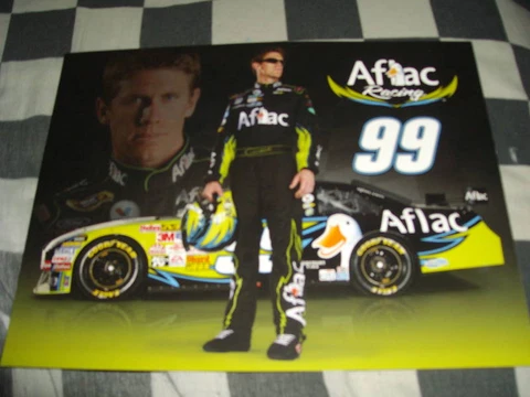 2009 CARL EDWARDS #99 AFLAC W/ SUBWAY NASCAR POSTCARD Cover