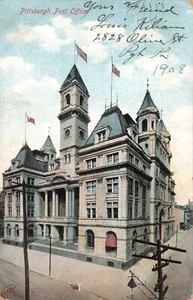 Pittsburgh Post Office PA um 1908 Postkarte H277 - Bild 1 von 2