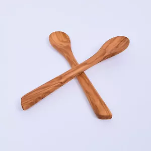 2 utensilios de cocina cuchara de mayonesa artesanales de madera de oliva - productos 100% orgánicos - Imagen 1 de 3