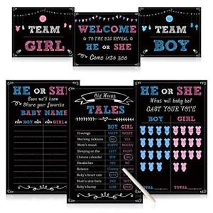 Baby Gender Reveal Party Supplies Kit,Photo Props Games Decorations,Boy or Gi...
