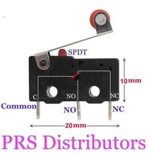 KW12-3 Mini Micro Switch Roller Lever Arm Normally Open or Normally Close SPDT - Picture 1 of 4