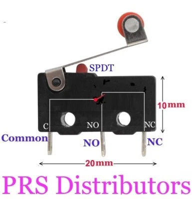 Brazo de palanca de rodillo mini microinterruptor KW12-3 normalmente abierto o normalmente cerrado SPDT Foto 1 de 4