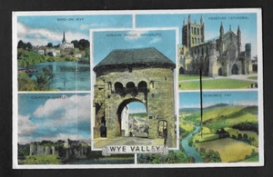 POSTCARD VINTAGE NOVELTY PULLOUT DENNIS ROSS ON WYE VALLEY HEREFORD CHEPSTOW - Picture 1 of 2