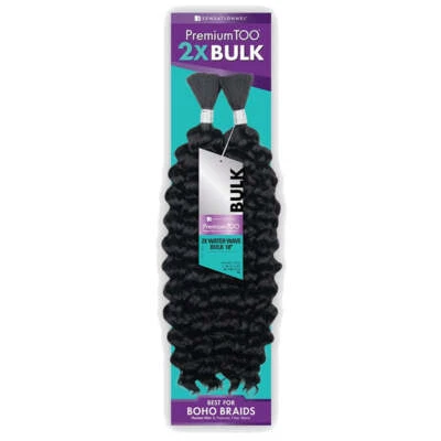 Sensationnel Premium Too Human Hair Blend 2X Bulk Braids -2X WATER WAVE BULK 18" - Image 1 of 2