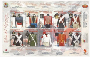 Venezuela: 2011; Scott 1715, sheet of 10, perforated, Uniforms, MNH EBV390 - Picture 1 of 2