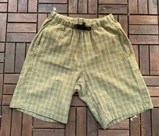 Vintage 80s 90s Gramicci Made USA Shorts S Textured Green Outdoor Hiking Grunge