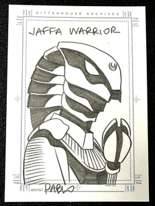 2001 Stargate SG 1 Sketch Card of Jaffa Warrior by Pablo Raimondi - Picture 1 of 2