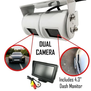 Motorhome Van Dual Twin Commercial Reversing Reverse Rear View Parking Camera - Picture 1 of 11