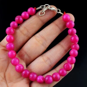 Very Attractive Pink Ruby 113.00 Cts Top Grade Beaded Womens Bracelet VK 13 E575 - Picture 1 of 3