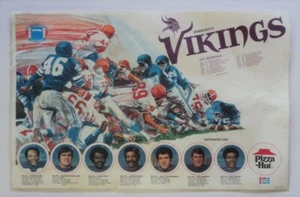 1977 Vikings Pizza Hut Tischset Spielplan Seite Eller Sieman -  - Bild 1 von 2