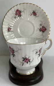 Hammersley Fine Bone China Pink Windsor Rose Tea Cup & Saucer Princess House VTG - Picture 1 of 14