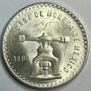 1980 1 oz Mexico Silver Onza - Picture 1 of 2