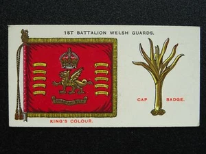 No14 1st BATT WELSH GUARDS Regimental Standards & Cap Badges by Players 1930 - Picture 1 of 1