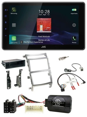 JVC DAB Lenkrad Bluetooth USB Autoradio für Hyundai IX55 2009-2012 silber - Bild 1 von 4