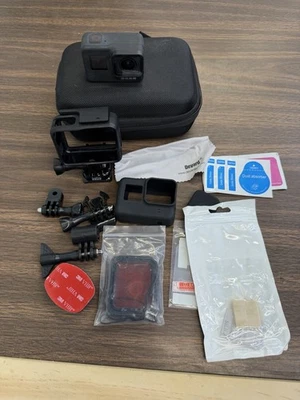 GoPro Hero 7 Black Camera w/ Accessories Set 128 GB SD - Case - Tested Works - Image 1 of 4