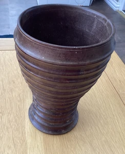 Vintage Turned Wooden Goblet/vase/ container Hand Made #Z7 - Picture 1 of 7