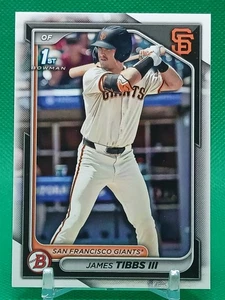 James Tibbs III 1st 2024 Bowman Draft #BD-40 San Francisco Giants  - Picture 1 of 9