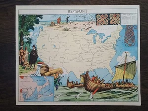 1948 Etats-Unis, United States, North America, Pictorial Map by Joseph Pinchon - Picture 1 of 1