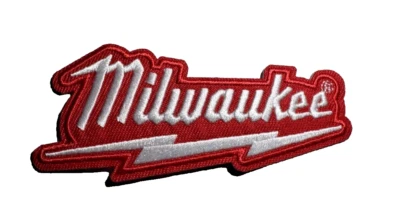 Milwaukee Tools Red 4in Embroidered Iron-on Patch - Image 1 of 3