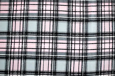 PORTY*ROSA/GRIS/NEGRO,/BLANCO CUADROS 100% ALGODÓN *MÁSCARAS FACIALES* TELA DE FRANELA 42X36 Foto 1 de 4