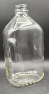 Vtg Stanpac Clear Glass Milk Jug 2Qt 64 oz Indented Sides No Lid - Picture 1 of 12