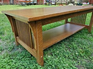  STICKLEY Mission Oak Spindled Side Coffee Table