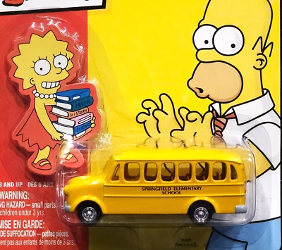 Johnny Lightning Otto's Springfield Elementary School Bus The Simpsons Car w/RRs - Image 1 of 2