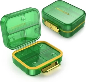 7 Compartment Travel Pill Box, Pill Organizer Moisture Proof Mini Pill Case, Sma - Picture 1 of 7