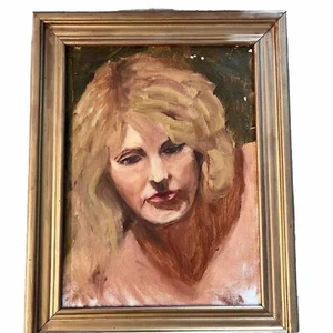 Original Portrait Painting of a Women on Canvas Board Framed - Picture 1 of 7